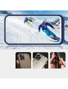 Klart 3-i-1 fodral för iPhone 13 mini gel skal med ram blå