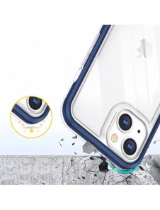 Klart 3-i-1 fodral för iPhone 13 mini gel skal med ram blå