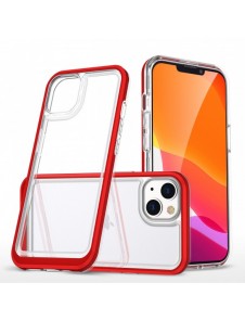 Klart 3-i-1 fodral för iPhone 13 mini gel skal med ram röd