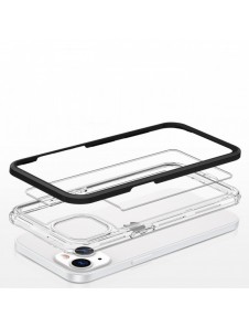 Klart 3-i-1 fodral för iPhone 13 fodral gel skal med ram svart