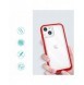Genomskinligt 3in1-fodral för iPhone 13 Ramskydd Gel Röd