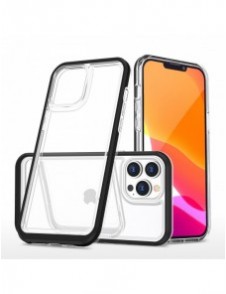 Klart 3-i-1 fodral för iPhone 13 Pro Max fodral gel skal med ram svart