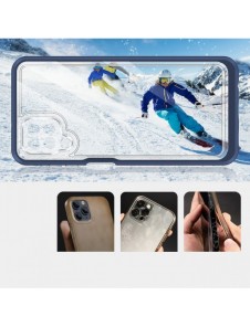 Genomskinligt 3-i-1 fodral för Samsung Galaxy A12 5G Frame Gel Cover Blå