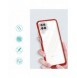 Genomskinligt 3in1-fodral för Samsung Galaxy A12 5G Frame Gel Cover Röd