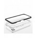 Genomskinligt 3-i-1 fodral för Samsung Galaxy A22 5G Frame Gel Cover Svart