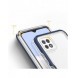 Genomskinligt 3-i-1 fodral för Samsung Galaxy A22 5G Frame Gel Cover Blå