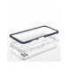Genomskinligt 3-i-1 fodral för Samsung Galaxy A22 5G Frame Gel Cover Blå
