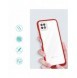 Genomskinligt 3in1-fodral för Samsung Galaxy A22 5G Frame Gel Cover Röd