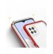 Genomskinligt 3in1-fodral för Samsung Galaxy A22 5G Frame Gel Cover Röd