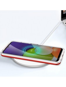 Genomskinligt 3in1-fodral för Samsung Galaxy A22 5G Frame Gel Cover Röd
