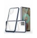 Genomskinligt 3in1-fodral för Samsung Galaxy A22 4G Frame Gel Cover Blå