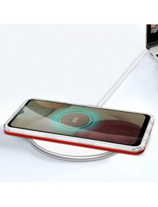 Genomskinligt 3in1-fodral för Samsung Galaxy A22 4G Frame Gel Cover Röd