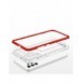 Genomskinligt 3in1-fodral för Samsung Galaxy A32 5G Frame Gel Cover Röd