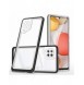 Genomskinligt 3-i-1 fodral för Samsung Galaxy A42 5G Frame Gel Cover Svart