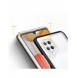 Genomskinligt 3-i-1 fodral för Samsung Galaxy A42 5G Frame Gel Cover Svart