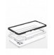 Genomskinligt 3-i-1 fodral för Samsung Galaxy A42 5G Frame Gel Cover Svart