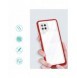 Genomskinligt 3-i-1 fodral för Samsung Galaxy A42 5G Frame Gel Cover Röd