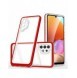 Genomskinligt 3-i-1 fodral för Samsung Galaxy A72 4G Frame Gel Cover Röd