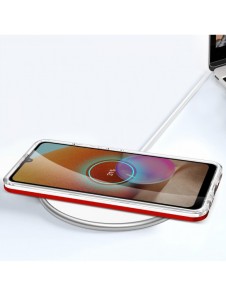 Genomskinligt 3-i-1 fodral för Samsung Galaxy A72 4G Frame Gel Cover Röd