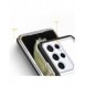 Genomskinligt 3-i-1 fodral för Samsung Galaxy S21 Ultra 5G Frame Gel Cover Svart