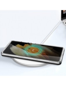 Genomskinligt 3-i-1 fodral för Samsung Galaxy S21 Ultra 5G Frame Gel Cover Svart