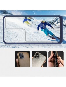 Genomskinligt 3-i-1 fodral för Samsung Galaxy S21 Ultra 5G Frame Gel Cover Blå