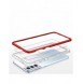 Klart 3-i-1 fodral för Samsung Galaxy S22 Frame Gel Cover Röd