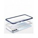 Genomskinligt 3-i-1 fodral för Samsung Galaxy S22 + (S22 Plus) Ram Gel Cover Blå
