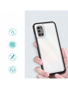 Klart 3-i-1 fodral för Samsung Galaxy A03s (166) ram gelöverdrag svart