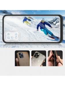 Klart 3-i-1 fodral för Samsung Galaxy A03s (166) ram gelöverdrag svart