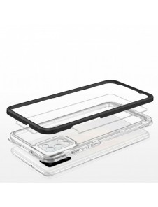 Klart 3-i-1 fodral för Samsung Galaxy A03s (166) ram gelöverdrag svart