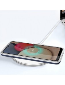 Genomskinligt 3-i-1 fodral för Samsung Galaxy A03s (166) ram gelöverdrag blå