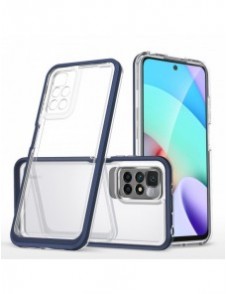 Genomskinligt 3-i-1 fodral för Xiaomi Redmi 10 Frame Gel Cover Blue