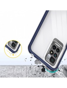 Genomskinligt 3-i-1 fodral för Xiaomi Redmi 10 Frame Gel Cover Blue