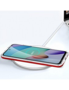 Genomskinligt 3-i-1 fodral för Xiaomi Redmi 10 Frame Gel Cover Röd
