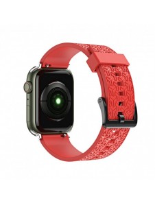 Klockarmband Y-armband för Apple Watch 7 / SE (41/40 / 38mm) klockband rött