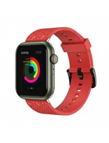 Klockarmband Y-armband för Apple Watch 7 / SE (45/44 / 42mm) armband rött