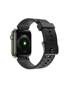 Klockarmband Y-armband för Apple Watch 7 / SE (45/44 / 42mm) klockarmband svart