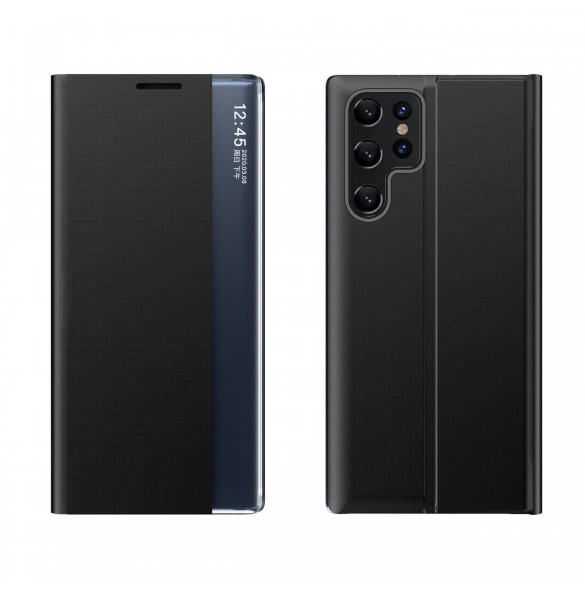 Nytt Sleep Case-fodral med stativfunktion för Samsung Galaxy S22 Ultra svart
