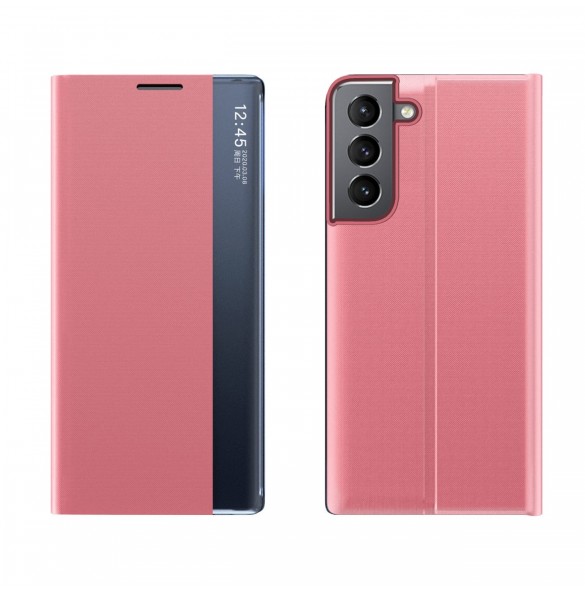 Nytt Sleep Case-fodral med stativfunktion för Samsung Galaxy S22 + (S22 Plus) rosa