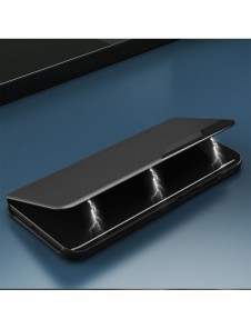 Eco Leather View Case elegant fodral med flip-skydd och stativfunktion för Samsung Galaxy S22 + (S22 Plus) blå