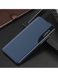 Eco Leather View Case elegant fodral med flip-skydd och stativfunktion för Samsung Galaxy S22 + (S22 Plus) blå
