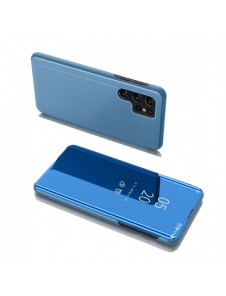 Clear View Case flip-fodral till Samsung Galaxy S22 Ultra blå