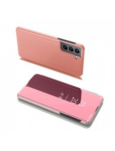 Clear View Case Flip Cover för Samsung Galaxy S22 + (S22 Plus) rosa