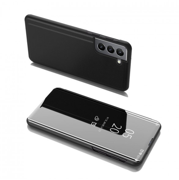 Clear View Case flip-fodral för Samsung Galaxy S22 + (S22 Plus) svart