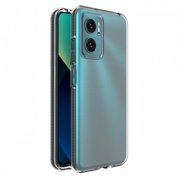 Spring Case cover gel TPU cover med färgad ram för Xiaomi Redmi 10 svart