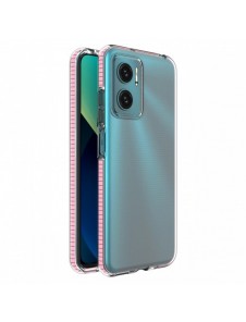 Spring Case cover gel TPU cover med färgad ram för Xiaomi Redmi 10 ljusrosa
