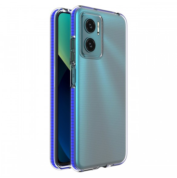 Spring Case täcka gelöverdrag med en färgad ram för Xiaomi Redmi 10 mörkblå