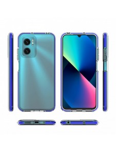 Spring Case täcka gelöverdrag med en färgad ram för Xiaomi Redmi 10 mörkblå