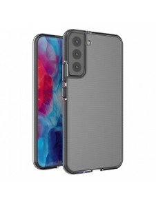 Spring Case cover gelfodral med färgad ram för Samsung Galaxy S22+ (S22 Plus) svart